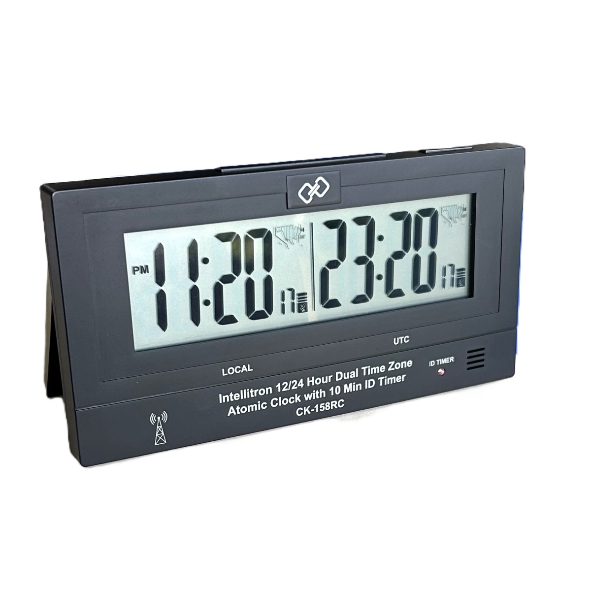Intellitron CK-158RC Dual Time Zone Atomic LCD Clock with ID Timer ...