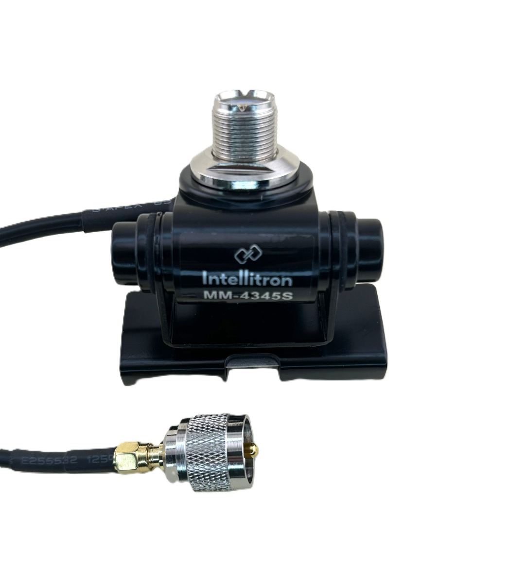 Intellitron MM-4345S 2-Axis Lip Mount with SO-239 Connector and 17ft ...